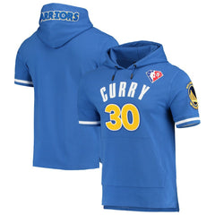 NBA - Stephen Curry Golden State Warriors Pro Standard Name & Number Short Sleeve Pullover Hoodie - Royal