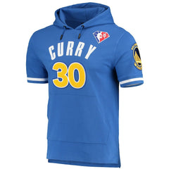 NBA - Stephen Curry Golden State Warriors Pro Standard Name & Number Short Sleeve Pullover Hoodie - Royal
