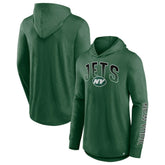 New York Jets Front Runner Long Sleeve Hooded T-Shirt Green - Fanatics