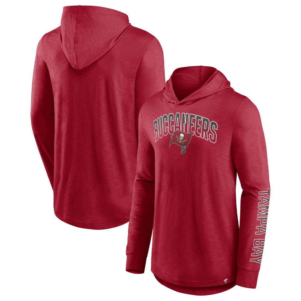Tampa Bay Buccaneers Front Runner Long Sleeve Hooded T-Shirt Red - Fanatics