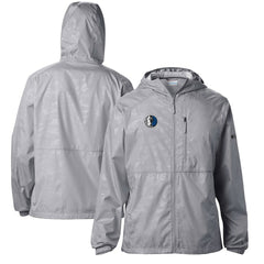 Columbia - Dallas Mavericks Camo Flash Forward Full-Zip Windbreaker Jacket - Gray