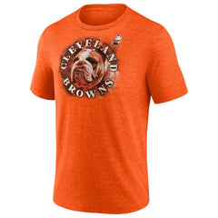 Cleveland Browns Tri-Blend Sporting Chance T-Shirt Heathered Orange - Fanatics