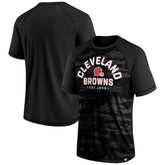 Cleveland Browns Blackout Hail Mary Raglan T-Shirt - Fanatics