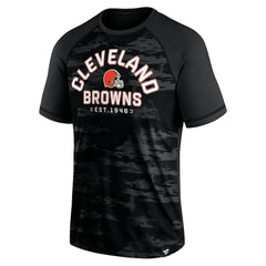 Cleveland Browns Blackout Hail Mary Raglan T-Shirt - Fanatics