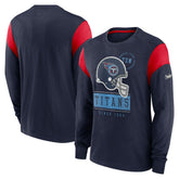 Tennessee Titans Rewind Playback Helmet Long Sleeve T-Shirt Navy - Nike