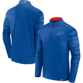 Buffalo Bills Ringer Quarter-Zip Jacket Royal/Red - Fanatics