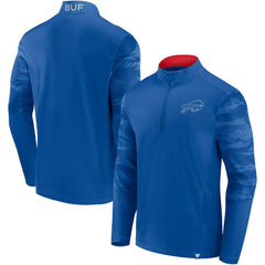 Buffalo Bills Ringer Quarter-Zip Jacket Royal/Red - Fanatics
