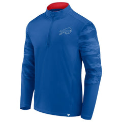 Buffalo Bills Ringer Quarter-Zip Jacket Royal/Red - Fanatics
