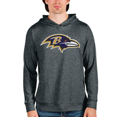 Baltimore Ravens Antigua Team Absolute Pullover Hoodie Heathered Charcoal - NFL
