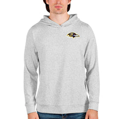 Baltimore Ravens Antigua Absolute Pullover Hoodie Heathered Gray - NFL