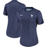 Nike France National Team Women's 2022/23 Pre-Match Home Performance Top - Navy