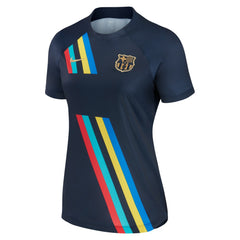 Nike Barcelona Women's 2022/23 Pre-Match AWAY Performance Top - Navy