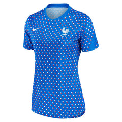 Nike France Women's National Team Women's 2022/23 Away Pre-Match Performance Top - Blue