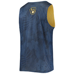 Milwaukee Brewers FOCO Floral Reversible Mesh Tank Top On Sale