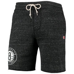 NBA - Brooklyn Nets Homage Primary Logo Tri-Blend Sweat Shorts - Charcoal