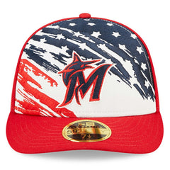 Miami Marlins New Era 2022 4th of July Low Profile 59FIFTY Fitted Hat for sale