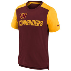Washington Commanders Youth Colorblock Team Name T-Shirt Heathered Burgundy/Heathered Gold - Nike