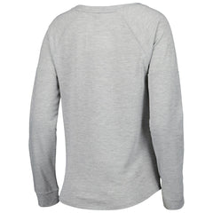 Las Vegas Raiders Juniors All Striped Up Raglan Long Sleeve T-Shirt Heathered Gray - NFL