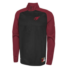 Arizona Cardinals New Era Combine Authentic O-Line Raglan Half-Zip Jacket Black - NFL