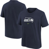 Seattle Seahawks Youth Logo T-Shirt Navy - Nike