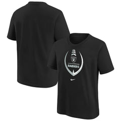 Las Vegas Raiders Girls Preschool Icon T-Shirt Black - Nike