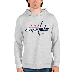 Washington Capitals Antigua Absolute Pullover Hoodie Heathered Gray