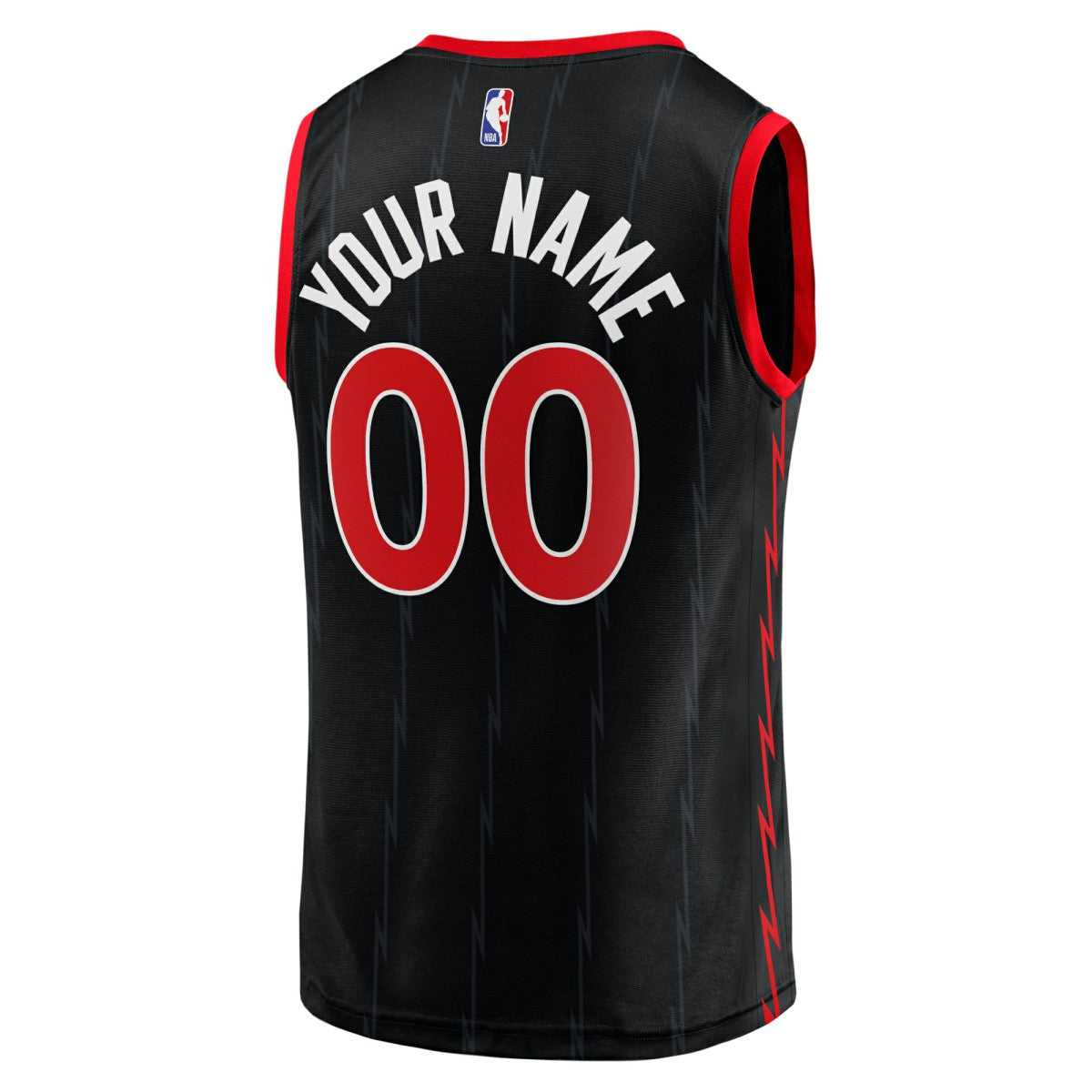 Toronto Raptors Fast Break Replica Custom Jersey Black - Statement Edition | NBA Jerseys