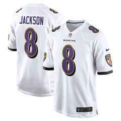 Lamar Jackson Baltimore Ravens Game Jersey White - Nike