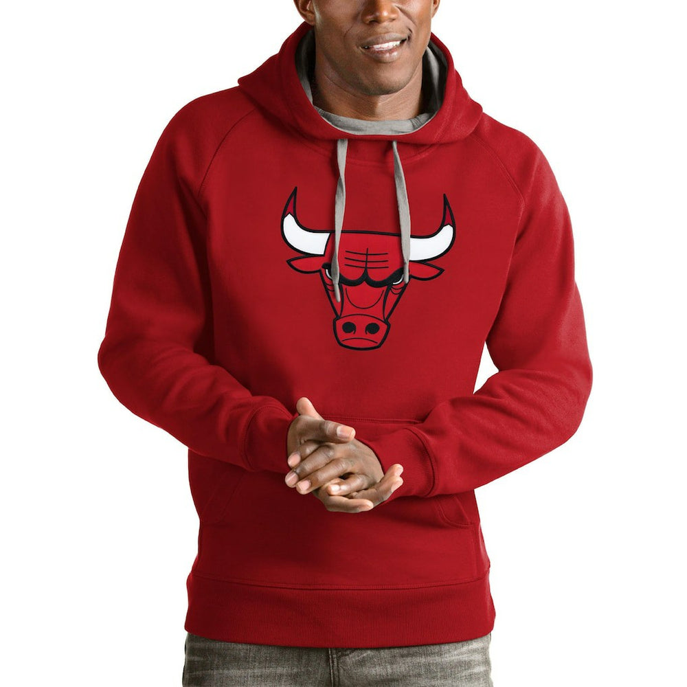 NBA - Chicago Bulls Antigua Logo Victory Pullover Hoodie - Red