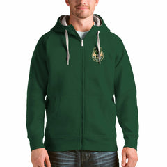 NBA - Milwaukee Bucks Antigua Logo Victory Full-Zip Hoodie - Hunter Green