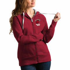 NBA - Miami Heat Antigua Women's Victory Full-Zip Hoodie - Red