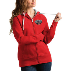 NBA - New Orleans Pelicans Antigua Women's Victory Full-Zip Hoodie - Red