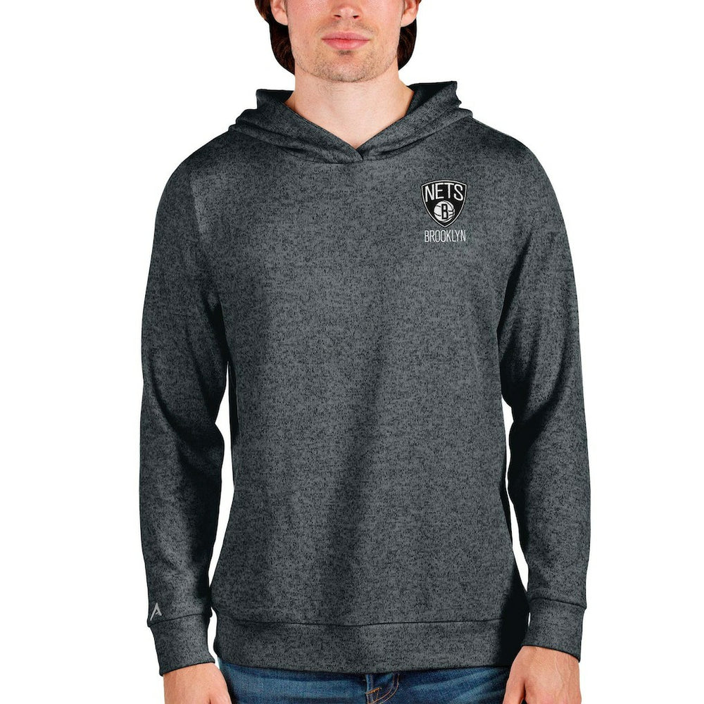 NBA - Brooklyn Nets Antigua Absolute Pullover Hoodie - Heathered Charcoal