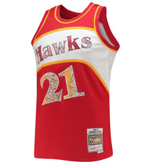 Mitchell & Ness - Dominique Wilkins Atlanta Hawks 1986/87 Hardwood Classics NBA 75th Anniversary Diamond Swingman Jersey - Red