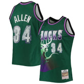 Mitchell & Ness - Ray Allen Milwaukee Bucks 1996/97 Hardwood Classics NBA 75th Anniversary Diamond Swingman Jersey - Green