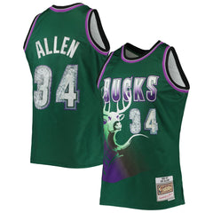 Mitchell & Ness - Ray Allen Milwaukee Bucks 1996/97 Hardwood Classics NBA 75th Anniversary Diamond Swingman Jersey - Green