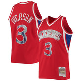 Mitchell & Ness - Allen Iverson Philadelphia 76ers 1996/97 Hardwood Classics NBA 75th Anniversary Diamond Swingman Jersey - Red