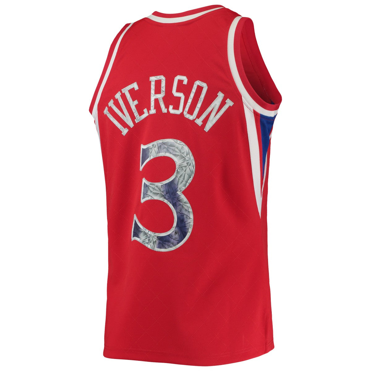 Allen Iverson Philadelphia 76ers 1996/97 Hardwood Classics NBA 75th Anniversary Diamond Swingman Jersey - Red | NBA Jerseys
