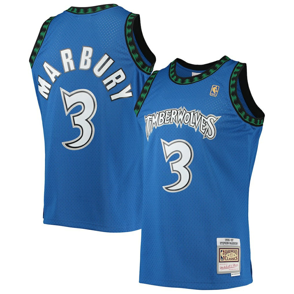 Mitchell & Ness - Stephon Marbury Minnesota Timberwolves 1996/97 Hardwood Classics Swingman Jersey - Blue