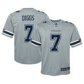 Trevon Diggs Dallas Cowboys Youth Inverted Game Jersey Silver - Nike