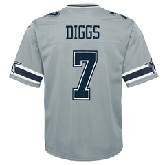 Trevon Diggs Dallas Cowboys Youth Inverted Game Jersey Silver - Nike