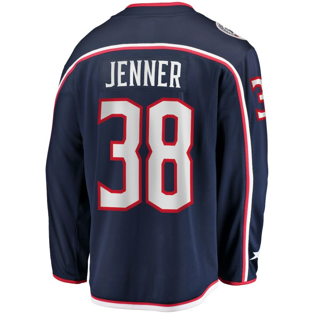 Boone Jenner Columbus Blue Jackets Home Captain Patch Breakaway Player Jersey - Navy | NHL Jerseys