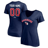 Cleveland Guardians Women's Personalized Winning Streak V-Neck T-Shirt Lifestyle