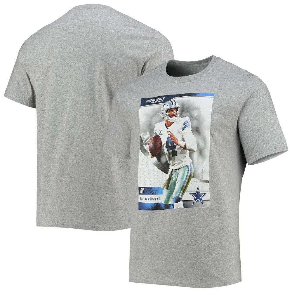 Dak Prescott Dallas Cowboys Name & Number T-Shirt Heathered Gray - NFL