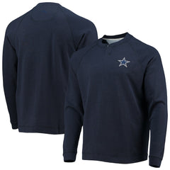 Dallas Cowboys Sunset Slub Raglan Henley Long Sleeve T-Shirt Navy - Tommy Bahama