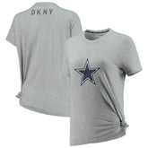Dallas Cowboys DKNY Sport Women's Ava Tri-Blend T-Shirt Heathered Gray - NFL