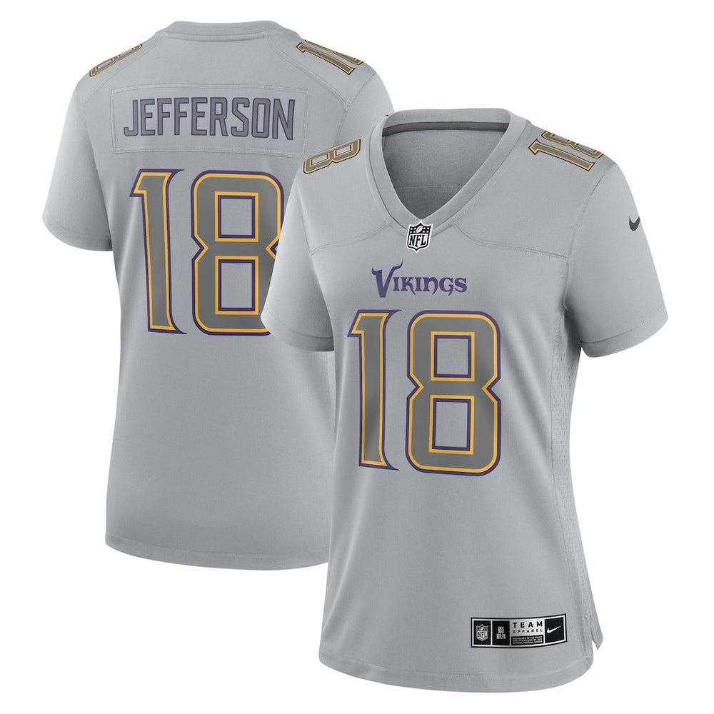 Justin Jefferson Minnesota Vikings Women's Atmosphere Fashion Game Jersey Gray - Nike