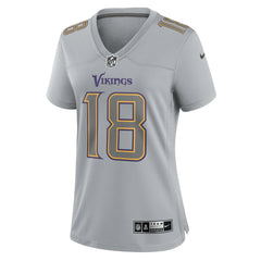 Justin Jefferson Minnesota Vikings Women's Atmosphere Fashion Game Jersey Gray - Nike