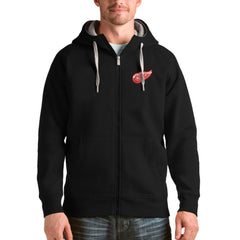 Detroit Red Wings - Antigua Logo Victory Full-Zip Hoodie Black