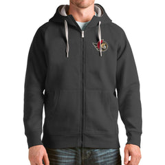 Ottawa Senators - Antigua Logo Victory Full-Zip Hoodie Charcoal